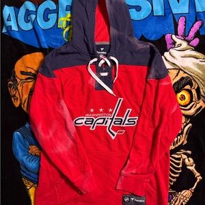 Fanatics Red and Navy Washington capitals Men's Hoodie